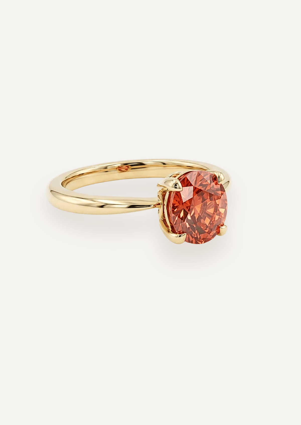 The June Ring with 2.64ct Oval Cut Orange Tourmaline - Molten Store