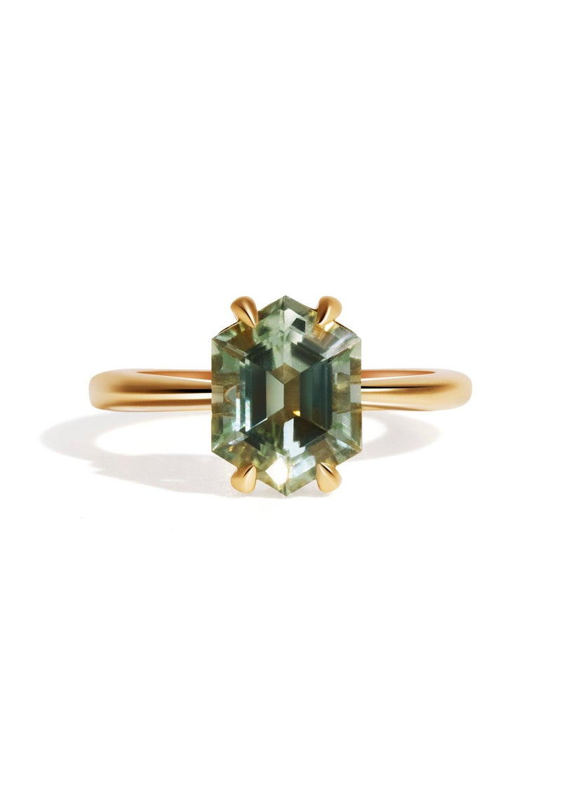 The June Ring with 4.3ct Hexagon Cut Tourmaline