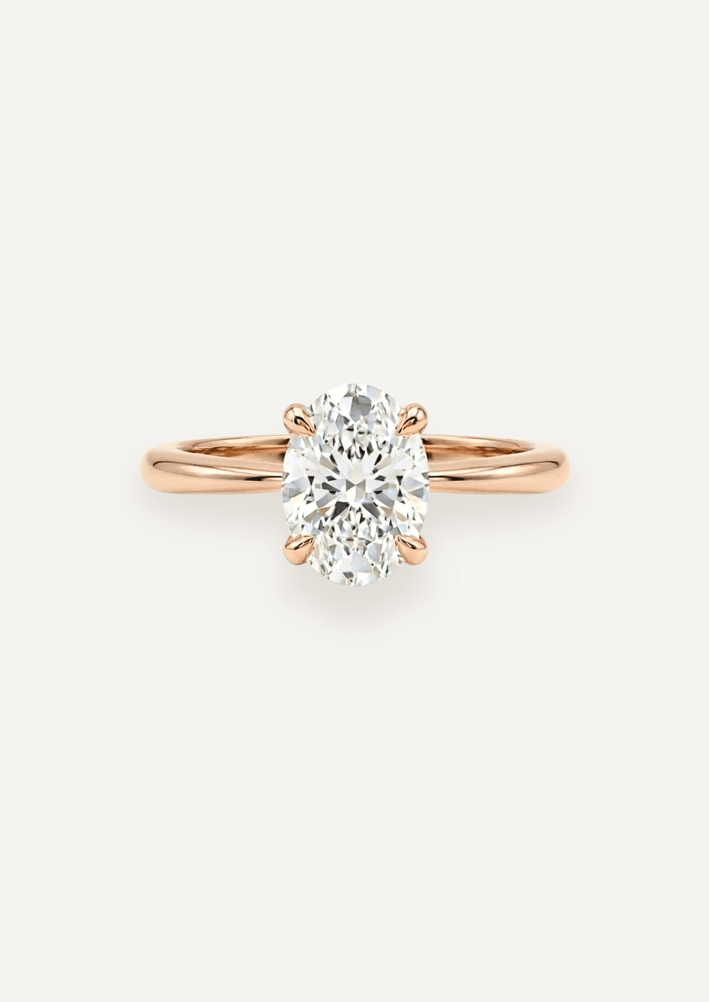 The June Solitaire Ring in Rose gold