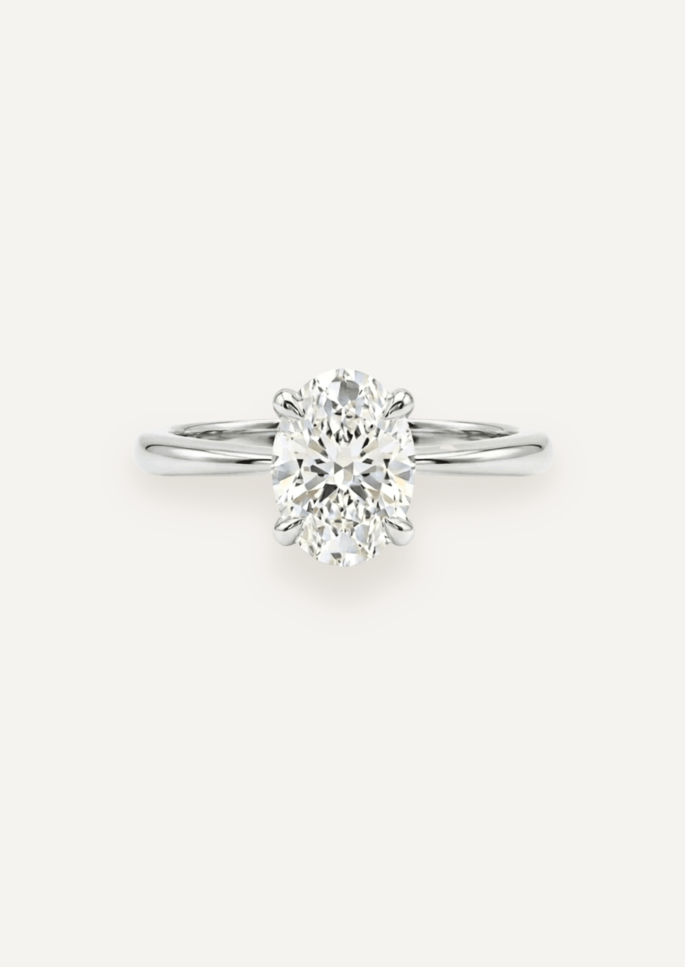 The June Solitaire Ring in White gold