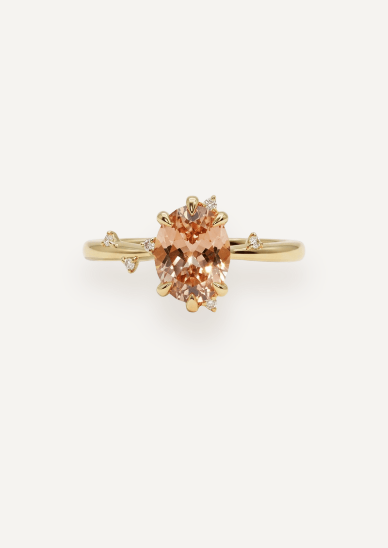 The Juniper Ring with Oval Morganite