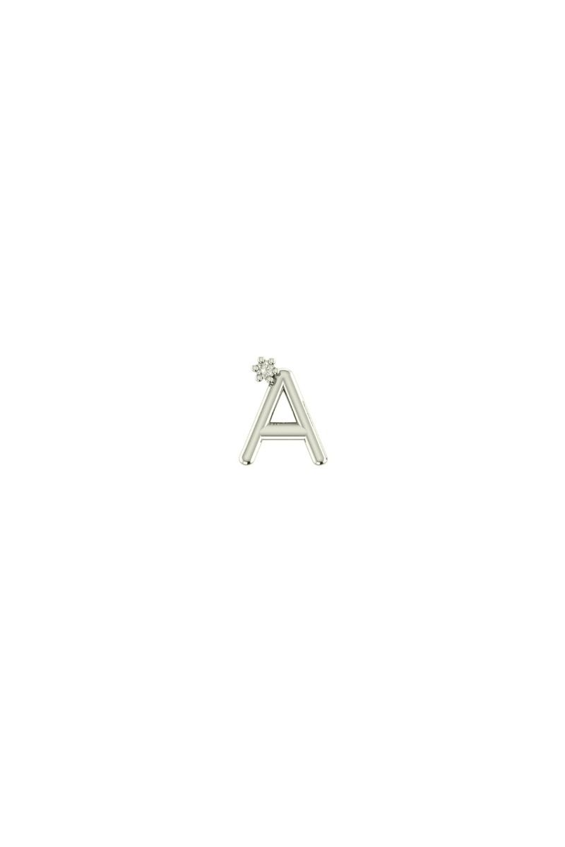 The Letter Cultured Diamond 10ct Solid Gold Stud Earring (Single)