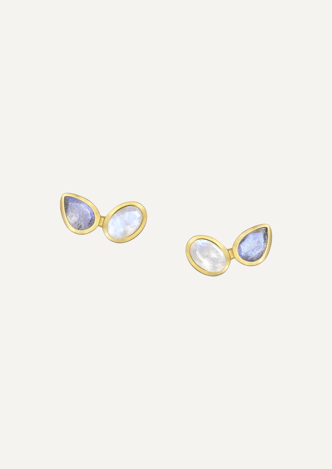 The Lunara Earrings with Moonstone and Labradorite - Molten Store