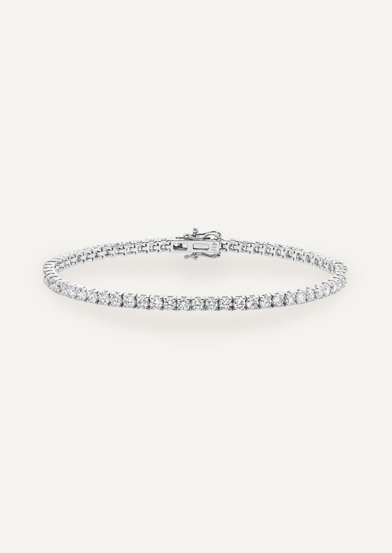 The Neve White Gold Diamond Tennis Bracelet (TDW 4.30ct) - Molten Store