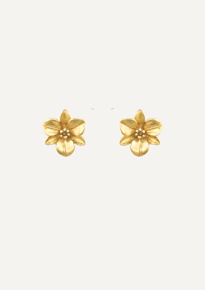 The Orchid 14ct Gold Vermeil Stud Earrings