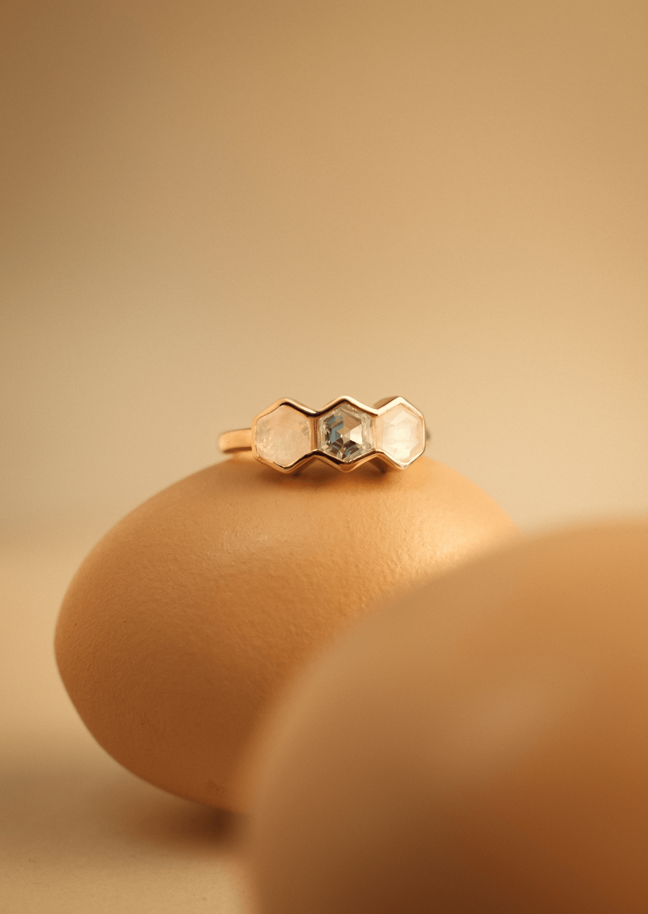 The Prisma Ring with Blue Topaz and Moonstone - Molten Store