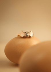 The Prisma Ring with Blue Topaz and Moonstone - Molten Store