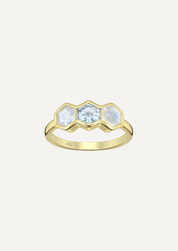 The Prisma Ring with Blue Topaz and Moonstone - Molten Store