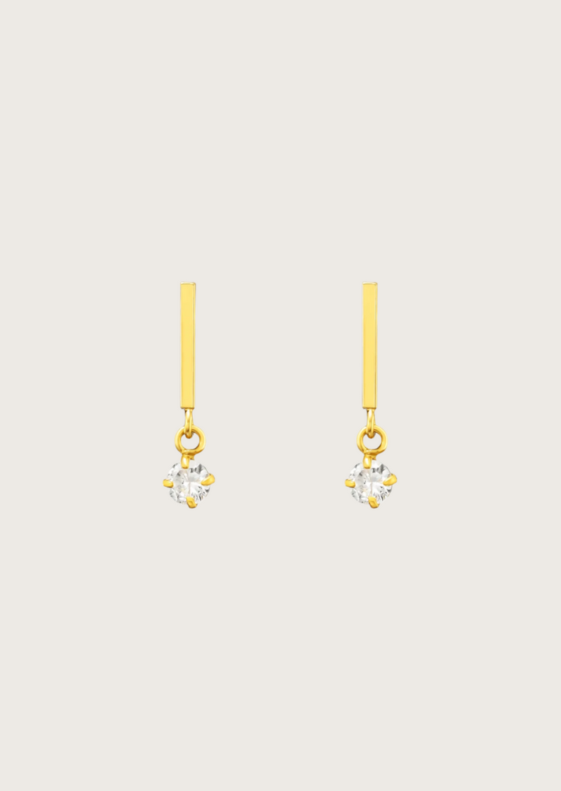 The Prose 14ct Gold Vermeil Drop Stud Earrings - Molten Store