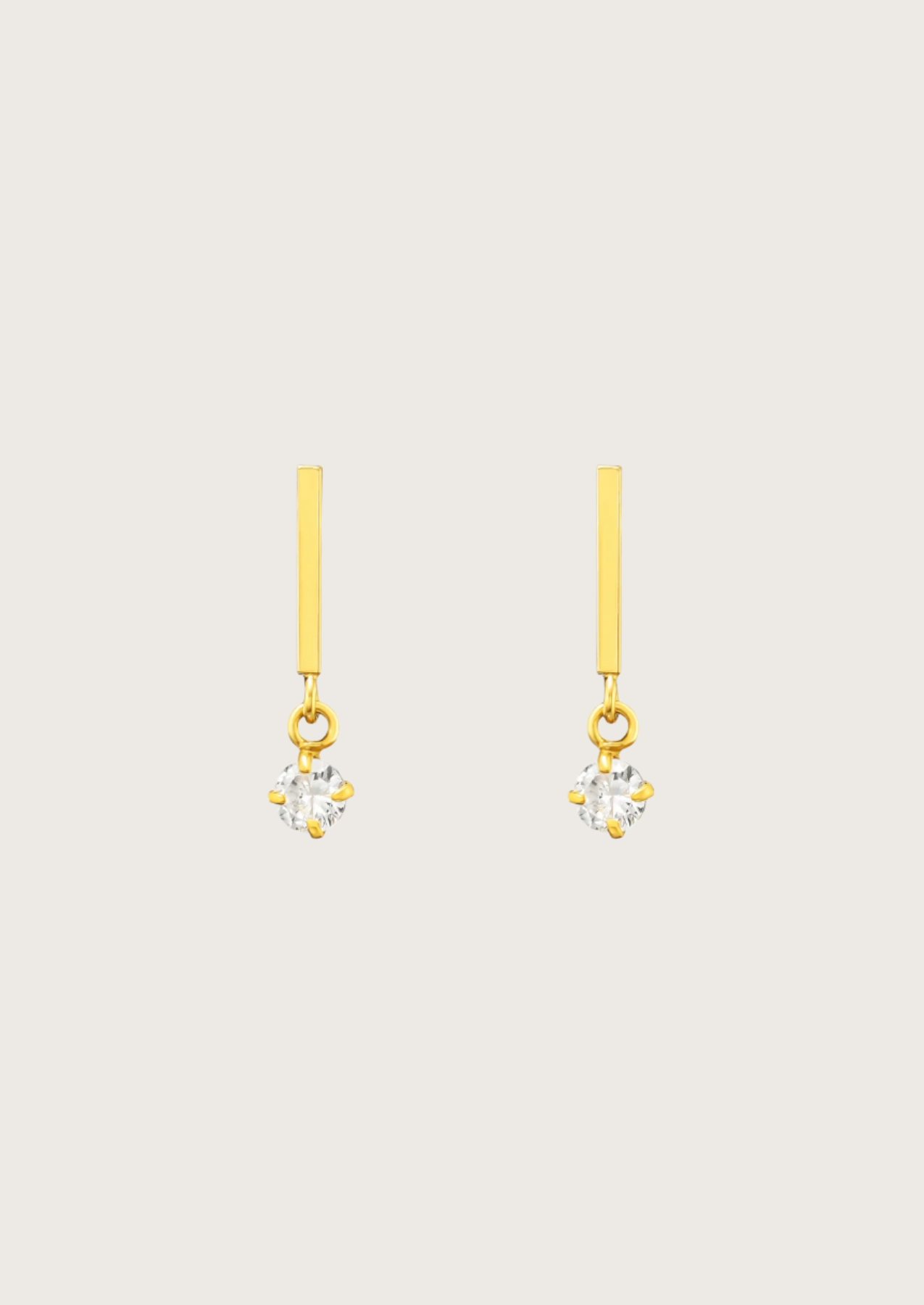 The Prose 14ct Gold Vermeil Drop Stud Earrings - Molten Store