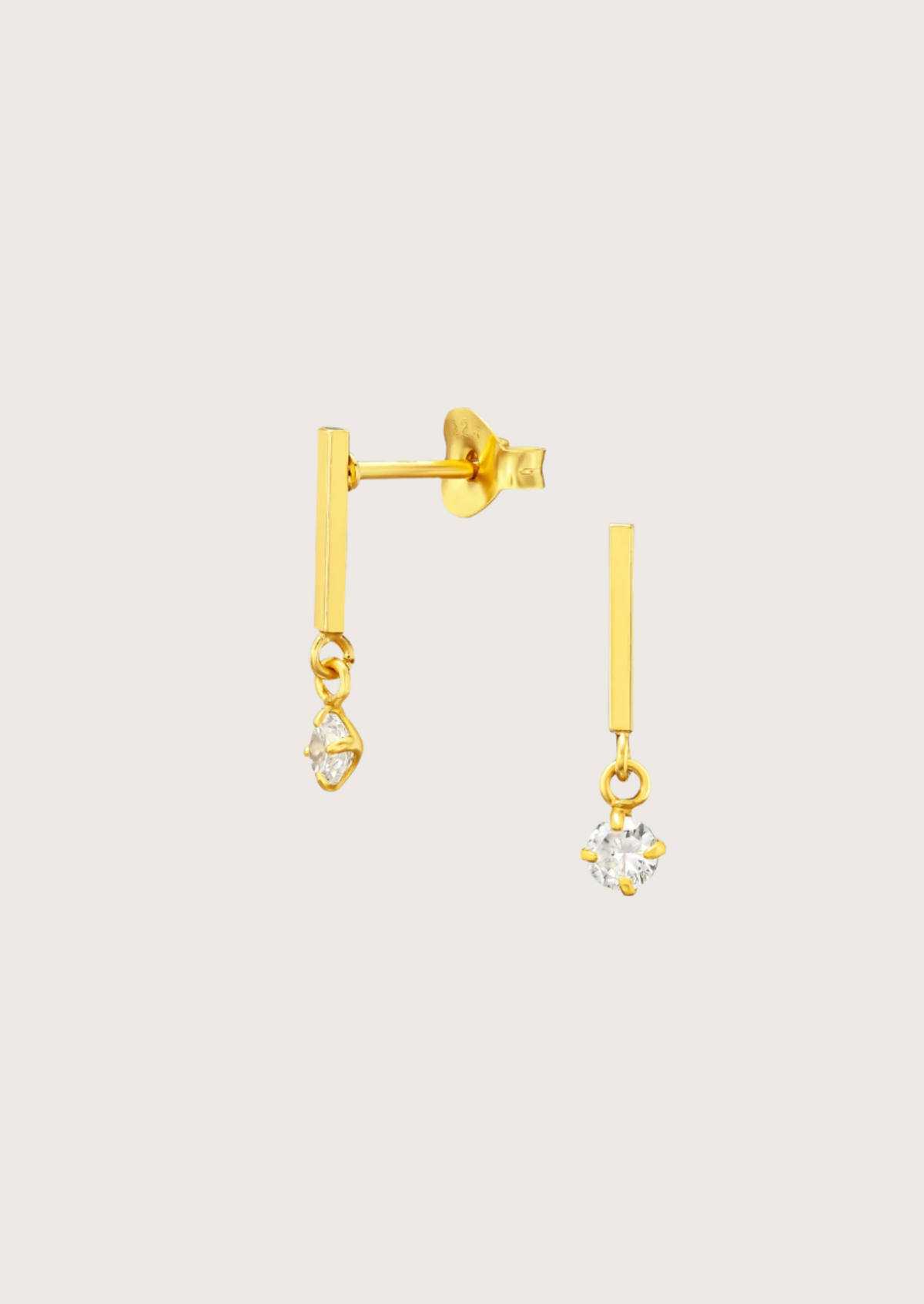 The Prose 14ct Gold Vermeil Drop Stud Earrings - Molten Store