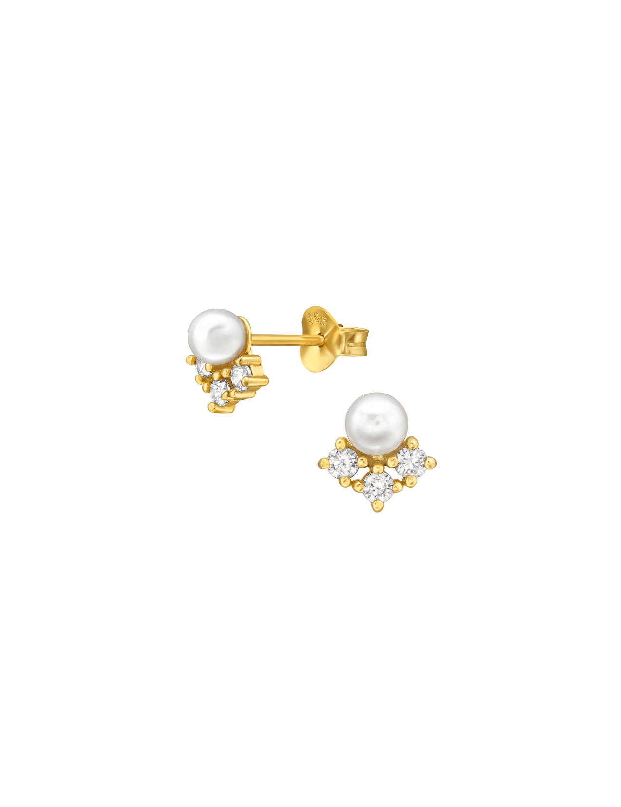 The Resonance 14ct Gold Vermeil Stud Earrings - Molten Store