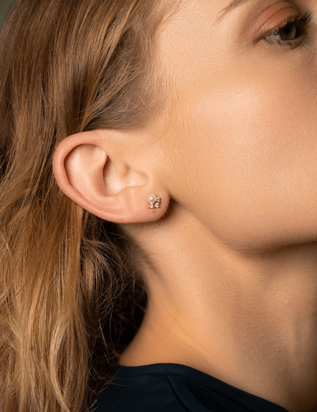 The Resonance 14ct Gold Vermeil Stud Earrings - Molten Store