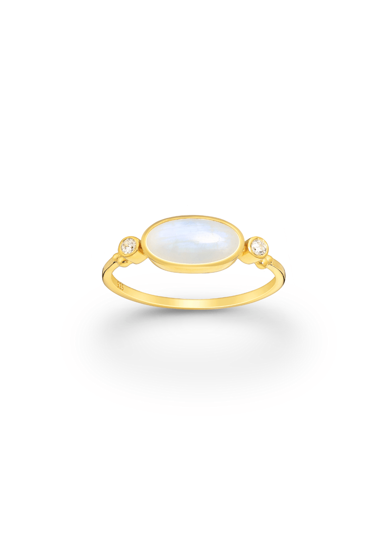 The Romantica Moonstone 18ct Gold Vermeil Ring