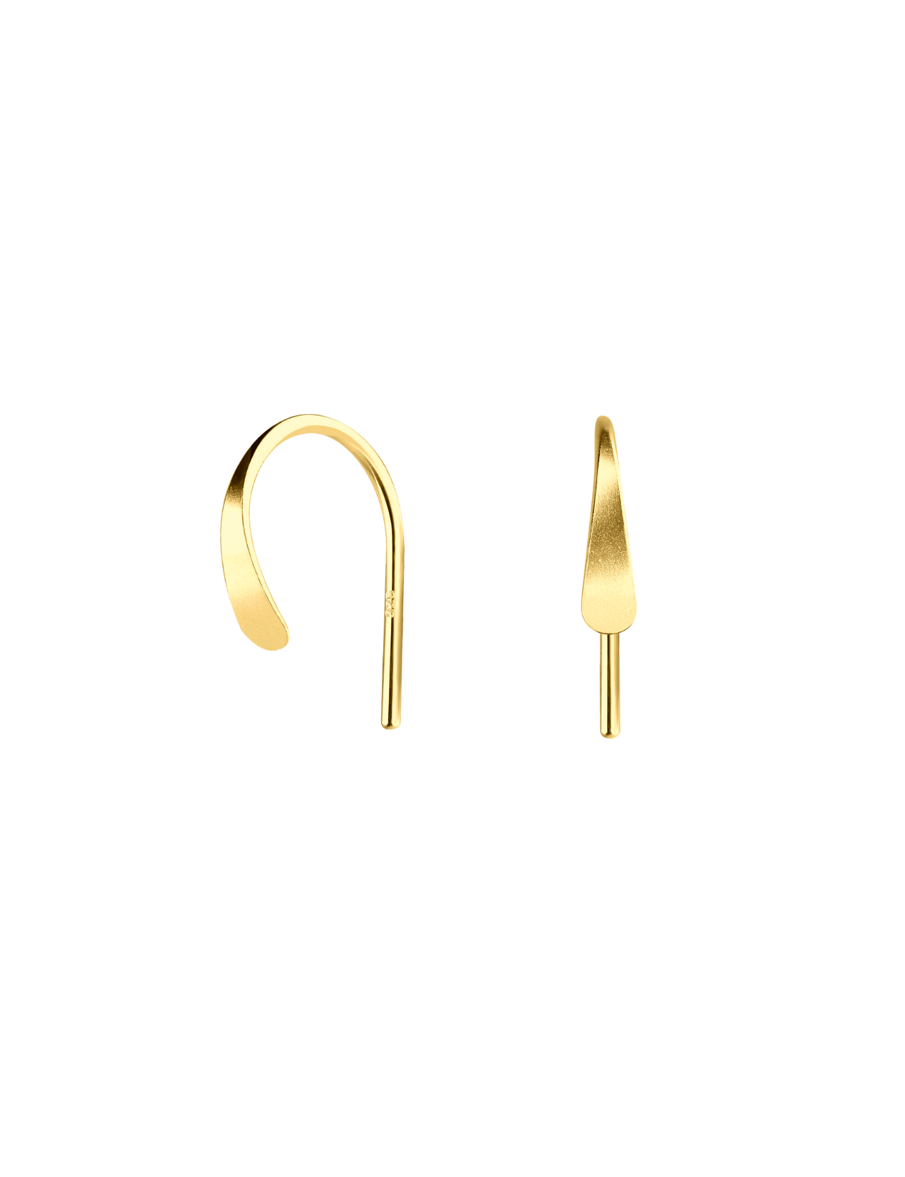 The Swoop 14ct Gold Vermeil Hook Earrings - Molten Store