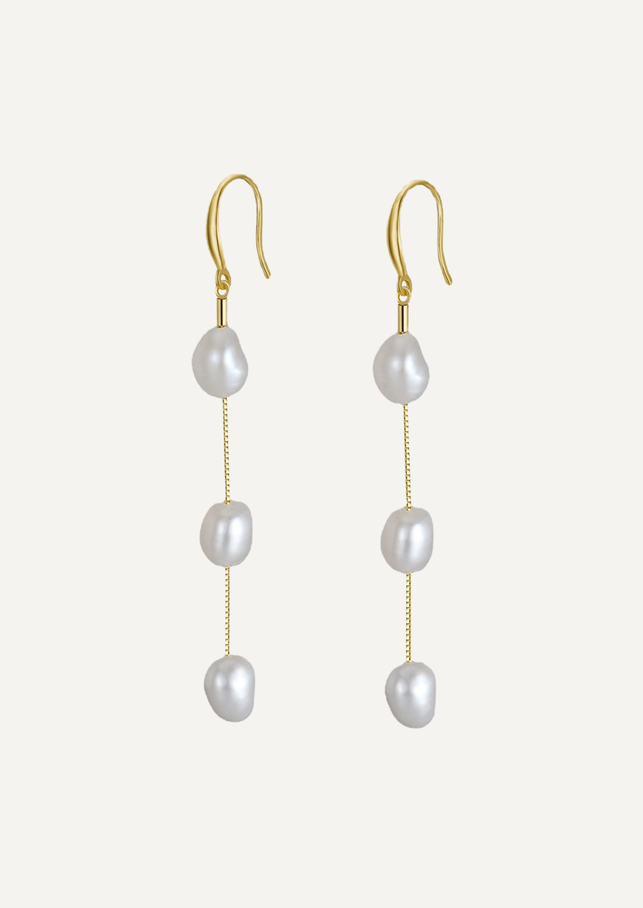 The Valentina Gold Vermeil Earrings with Freshwater Pearl - Molten Store