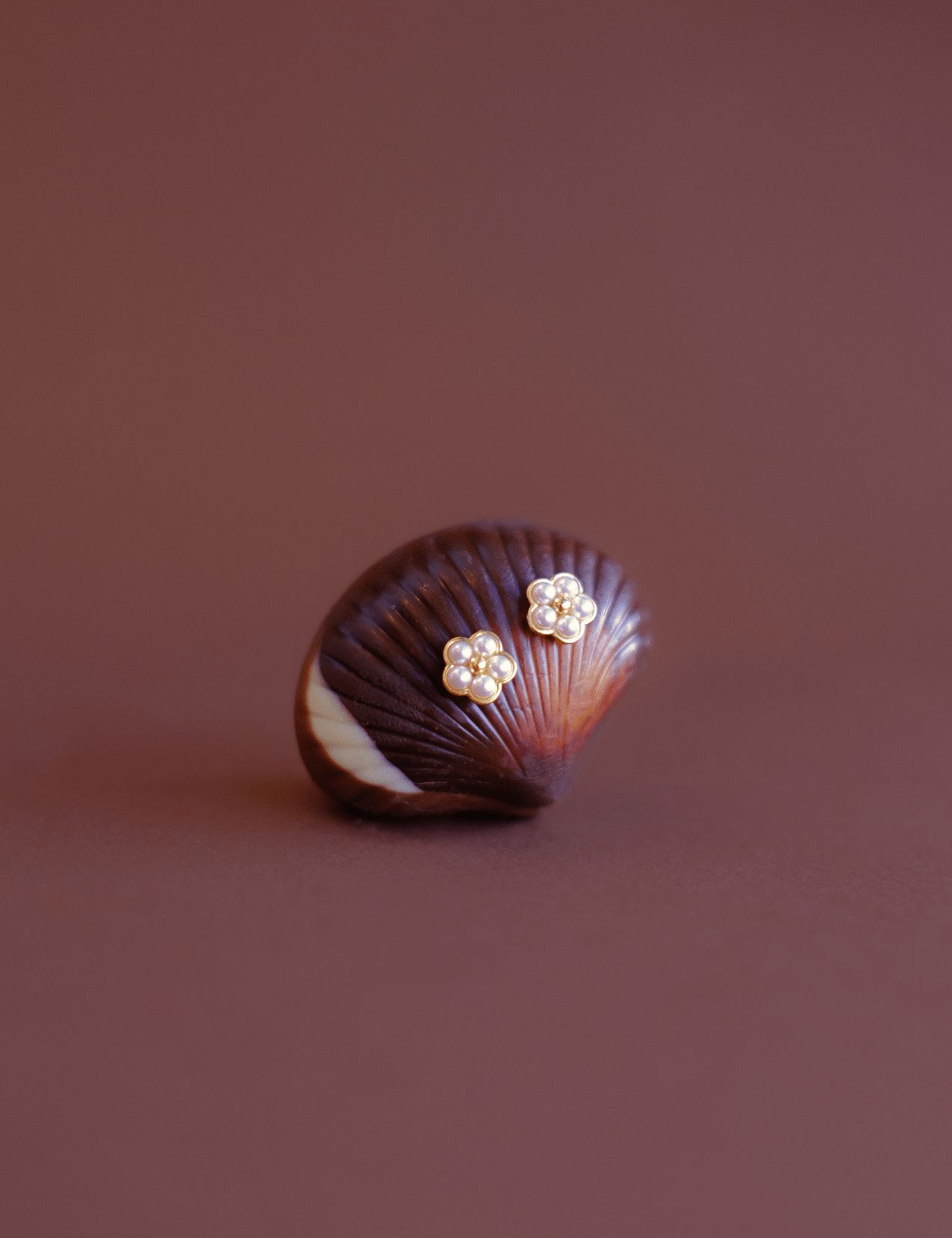The Veil Pearl 14ct Gold Vermeil Stud Earrings - Molten Store