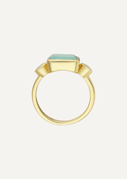 The Vena Ring with Aqua Chalcedony and Moonstone - Molten Store