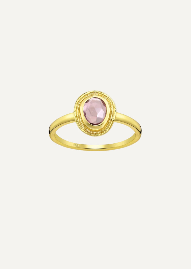 The Vita Rhodolite 18ct Gold Vermeil Ring