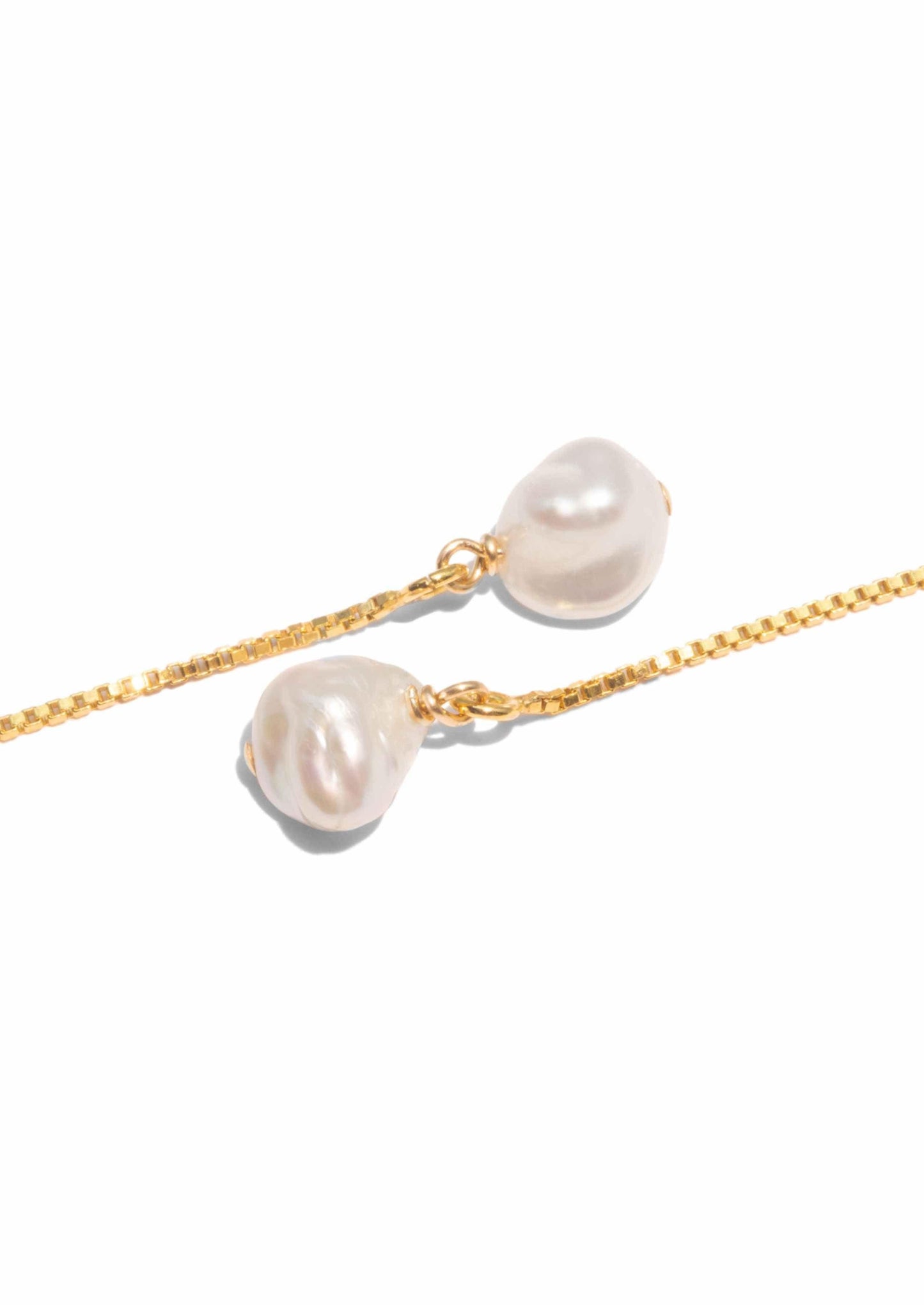 The Gold Pearl Sunlight Threader Earrings