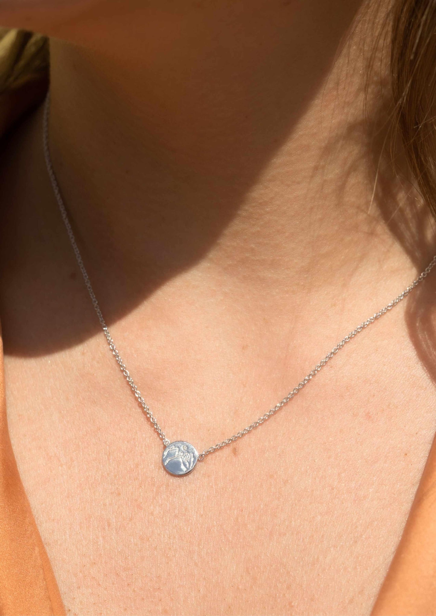 The Mini Pinky Promise Diamond Silver Necklace