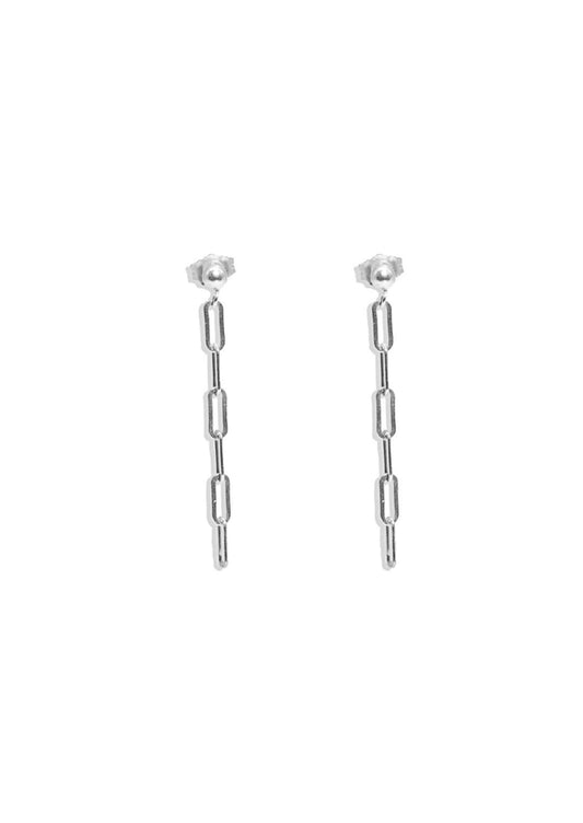 The Theia Silver Drop Earrings - Molten Store