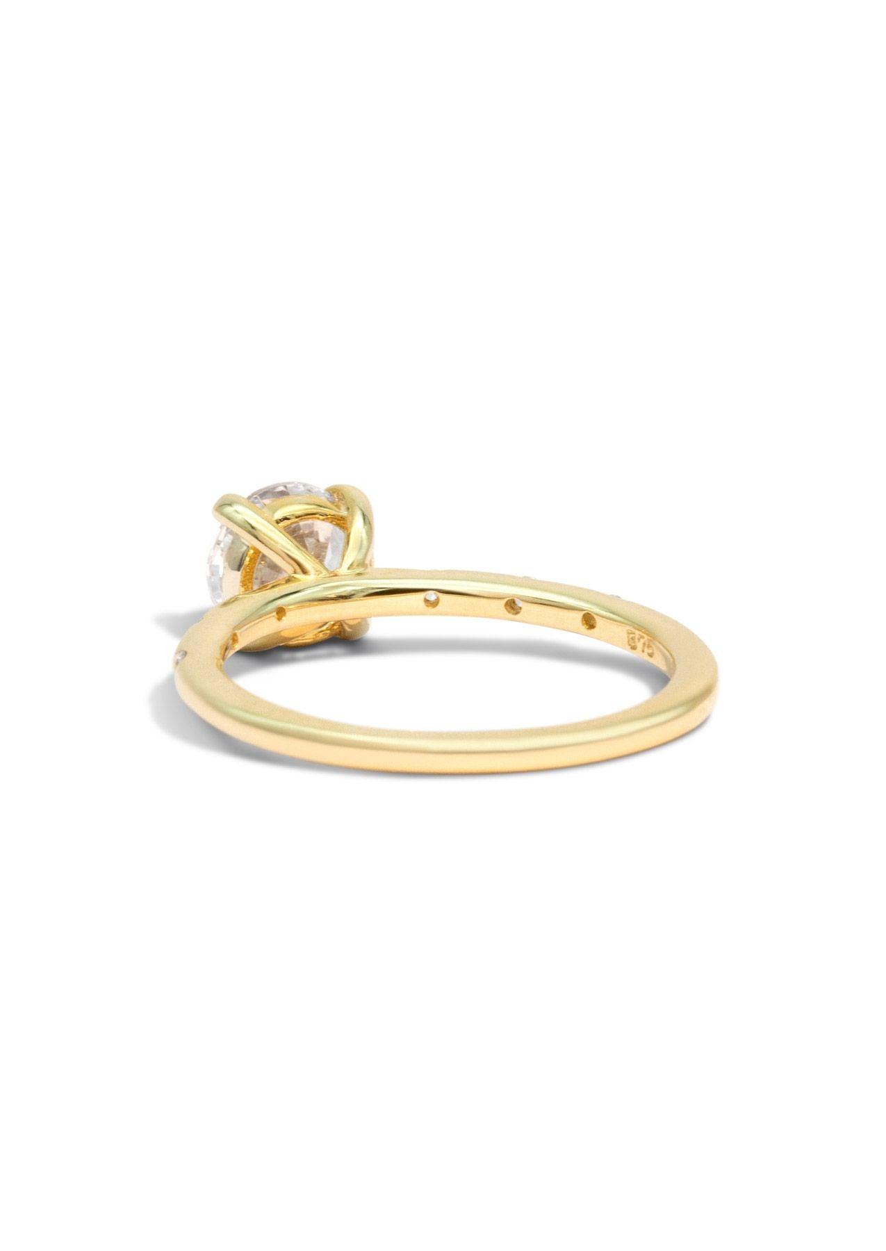 The Constance Yellow Gold Cultured Diamond Ring - Molten Store