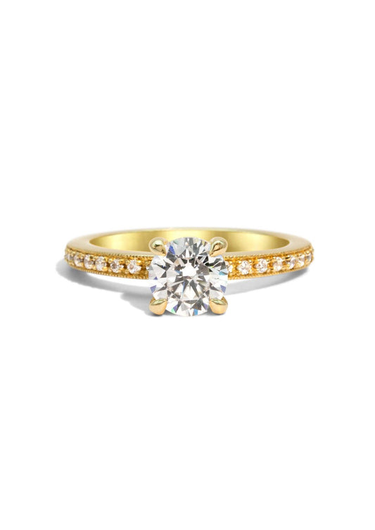 The Juliette Yellow Gold Cultured Diamond Ring - Molten Store