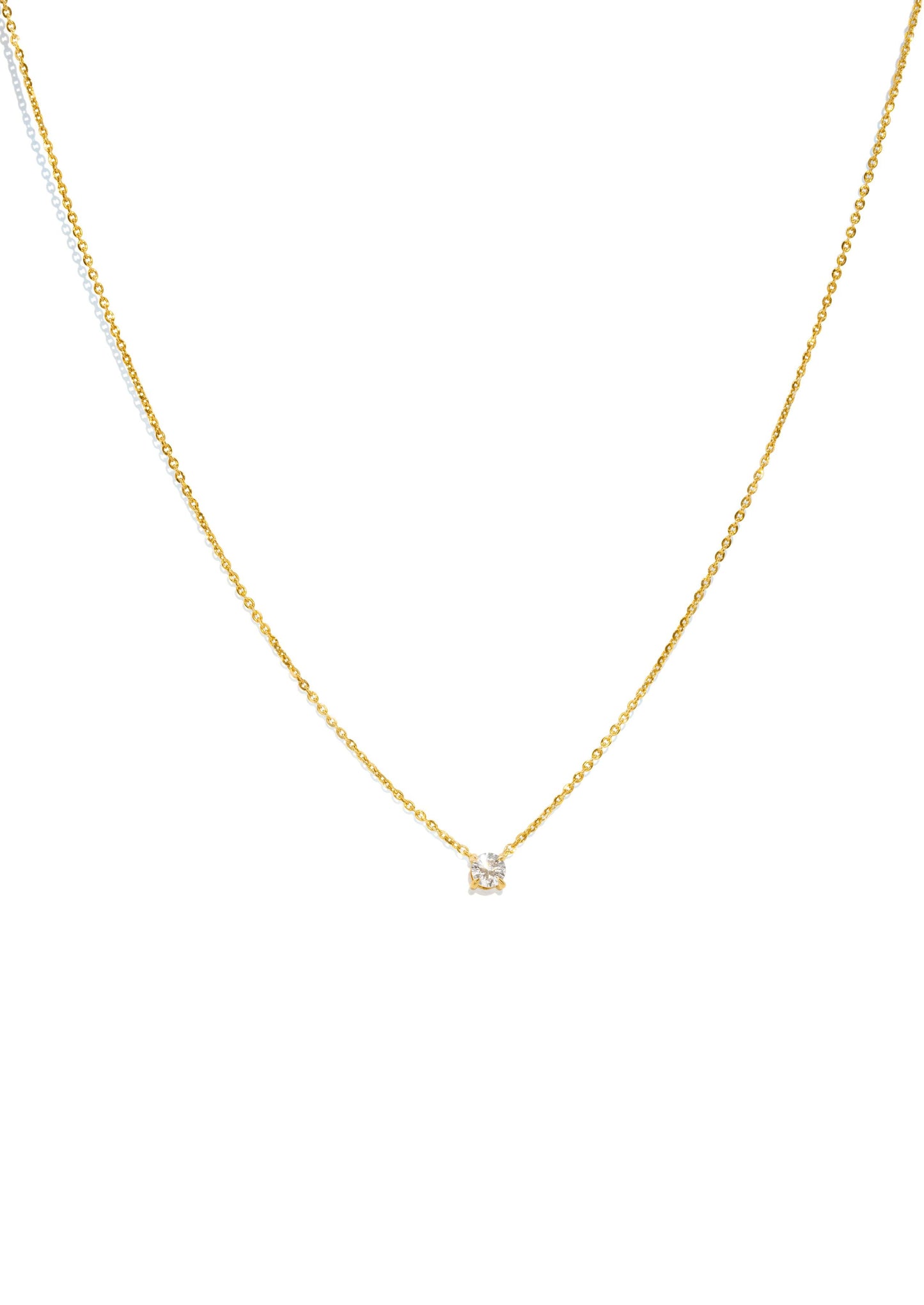 The Eve 0.3ct Round Cultured Diamond 10ct Solid Gold Necklace