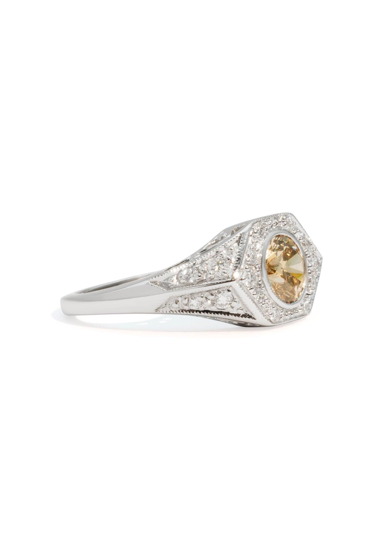The Adelaide 1.37ct Champagne Diamond Ring