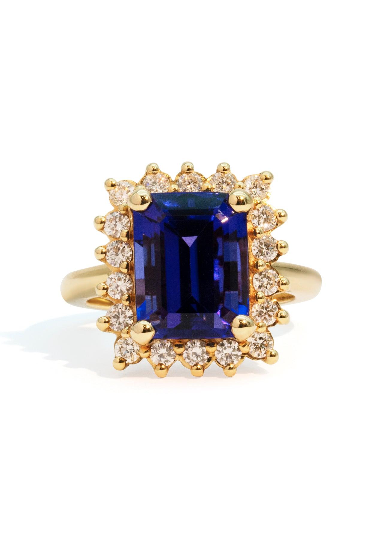 The Luna 6.92ct Purple Tanzanite Ring