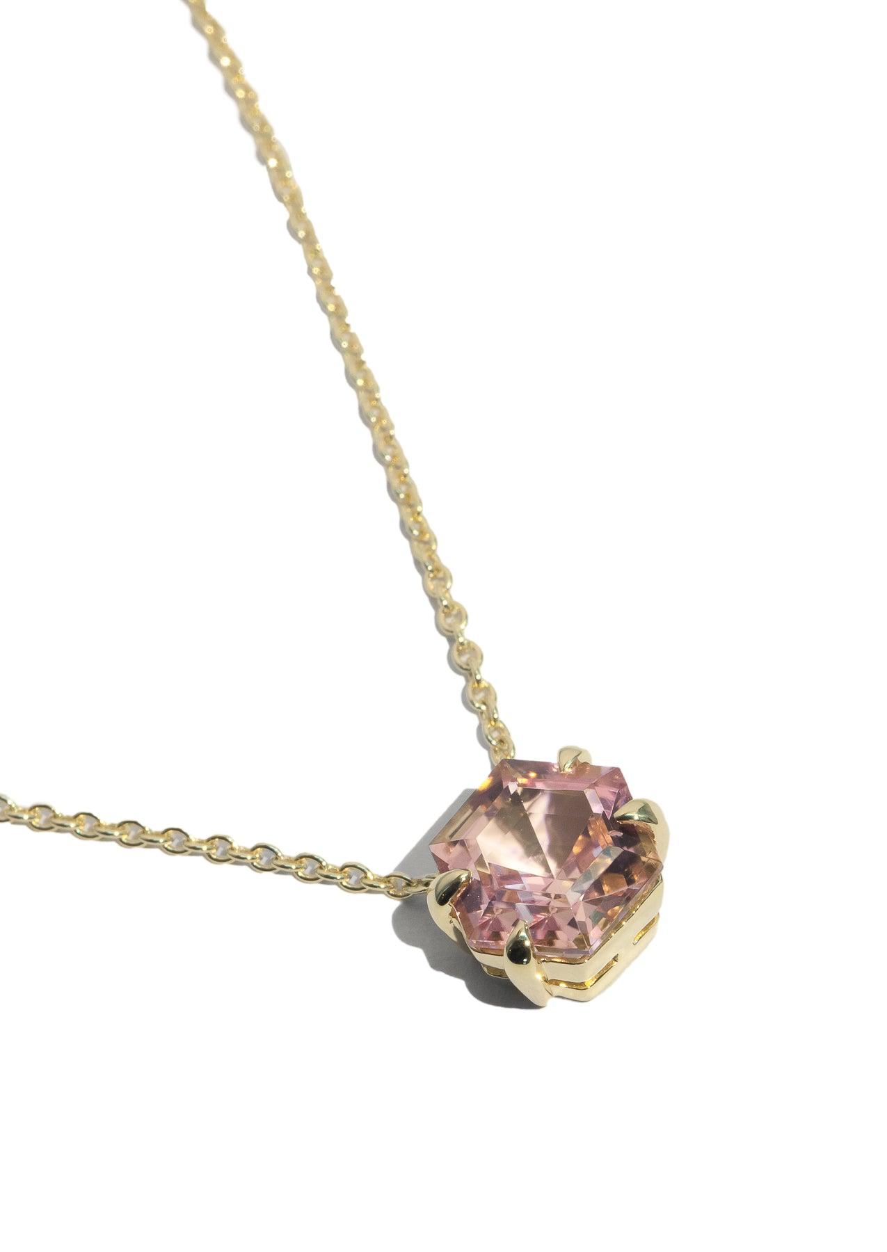 The Margot 2.56ct Peach Tourmaline Necklace