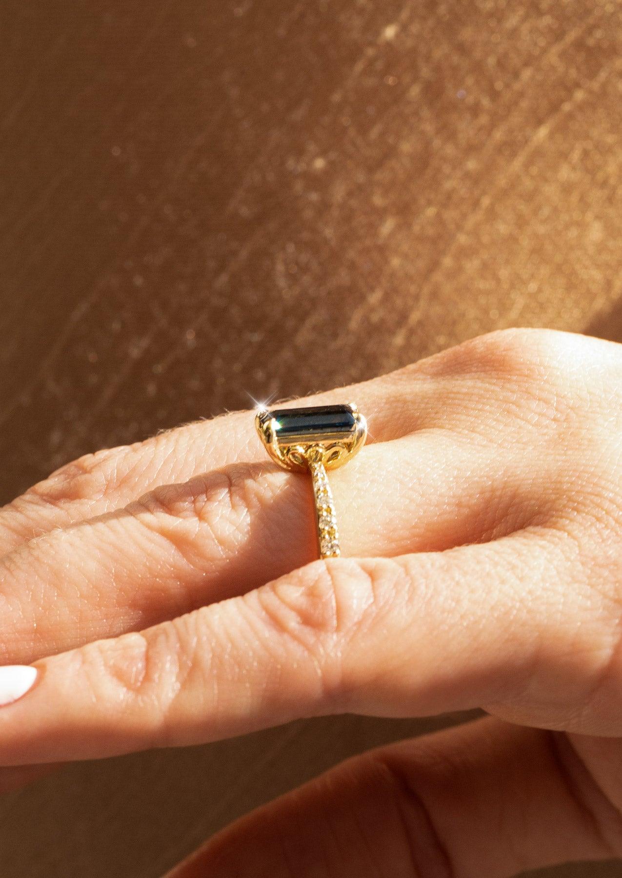 The Celine 1.99ct Green Sapphire Ring
