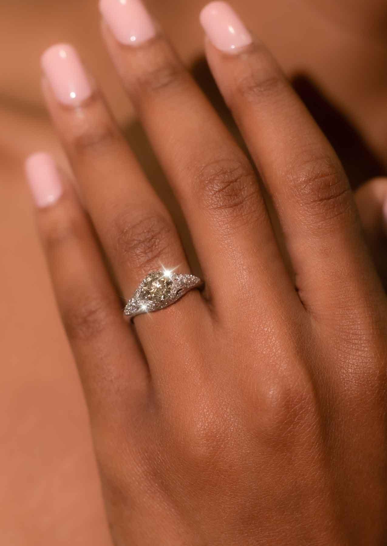 The Arden 1.66ct Champagne Diamond Ring