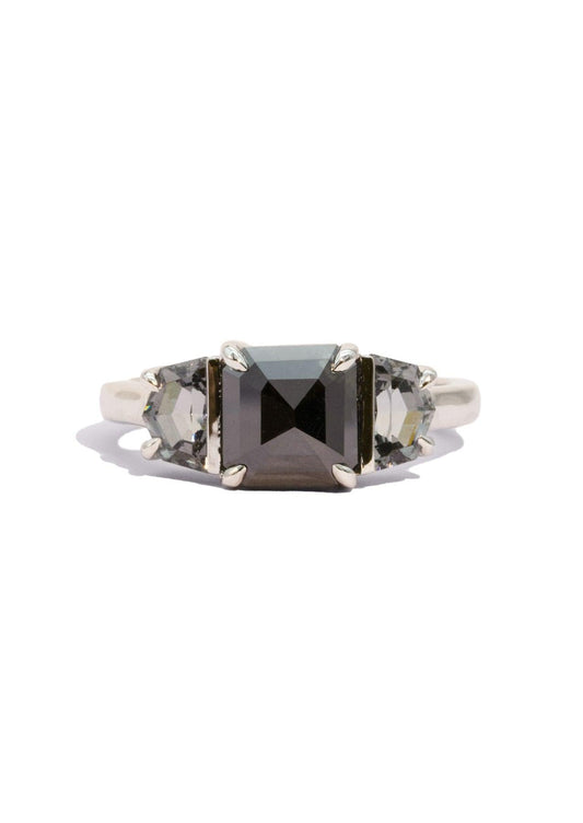 The Vivian 1.95ct Black Diamond and Spinel Ring - Molten Store