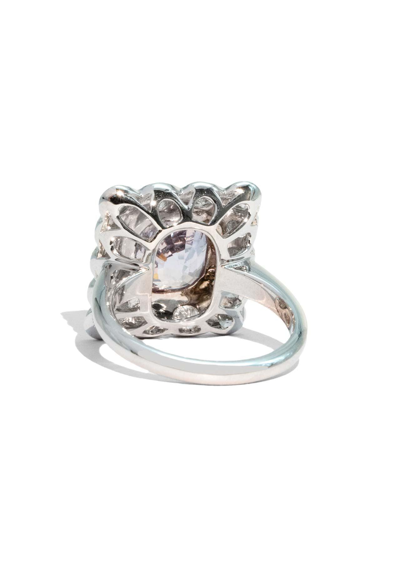 The Hazel Ring with 4.01ct Cushion Plum Spinel - Molten Store