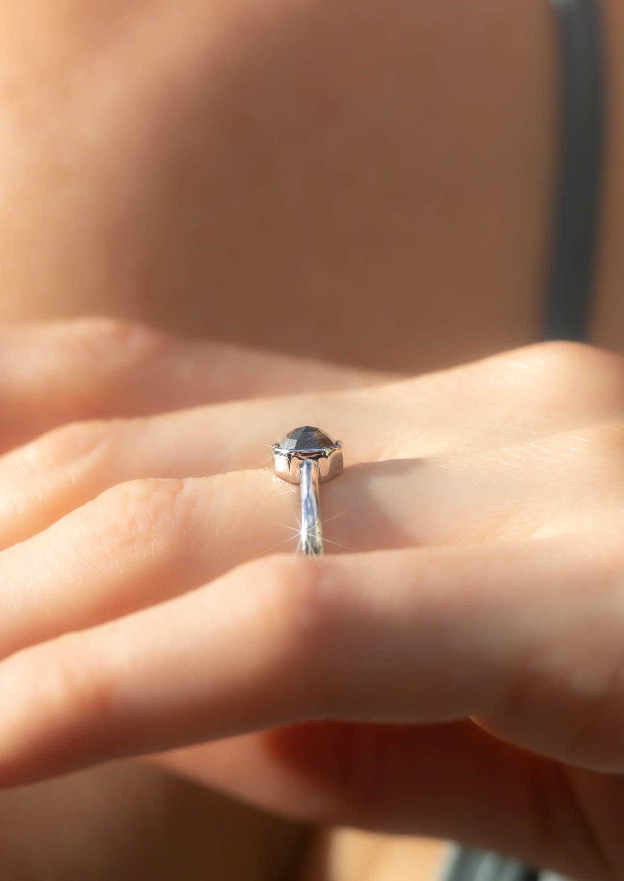 The Isabel 1.07ct Salt and Pepper Diamond Ring