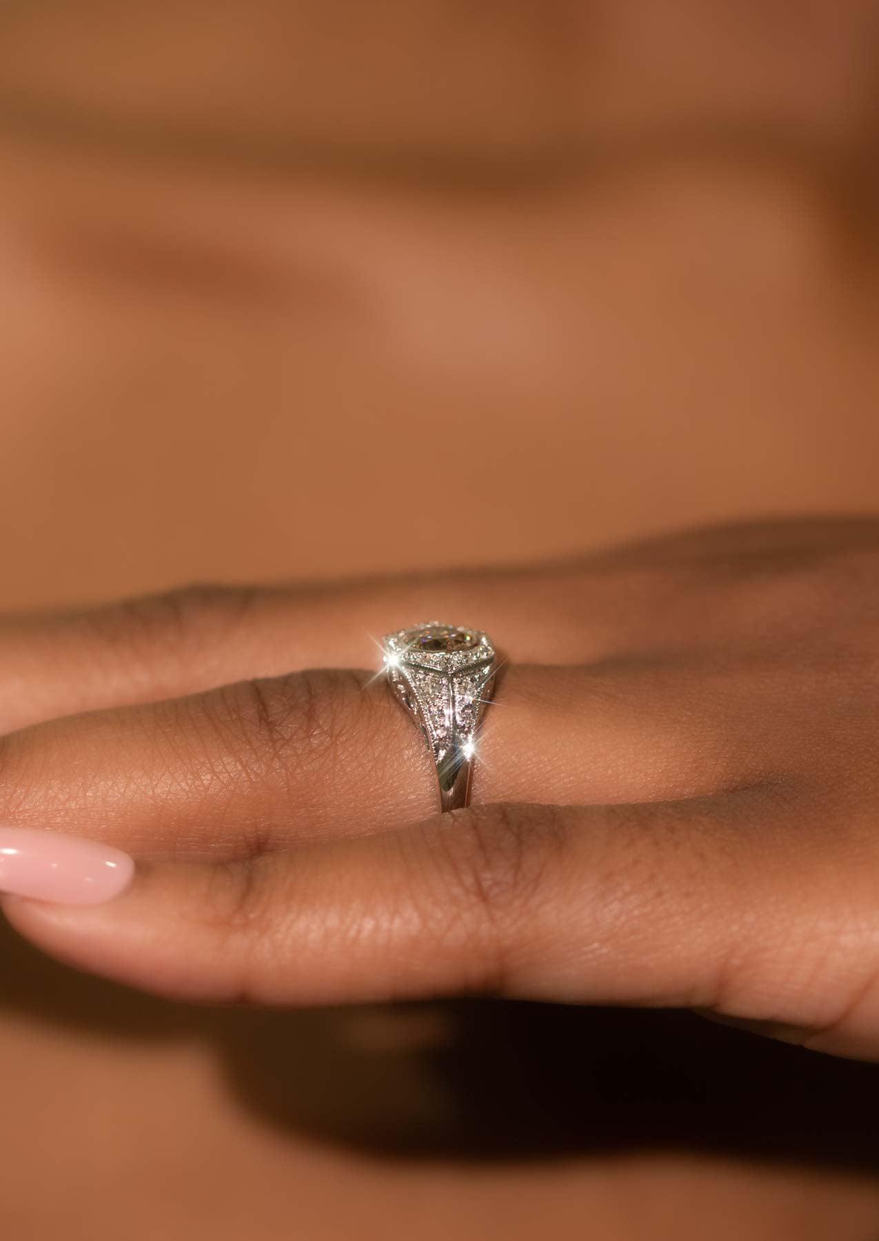The Adelaide 1.37ct Champagne Diamond Ring