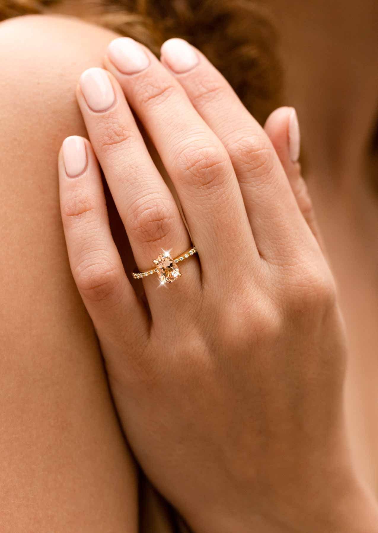 The Celine 1.44ct Peach Morganite Ring