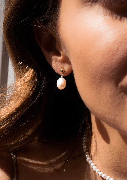 The Priya Pearl Gold Filled Earrings