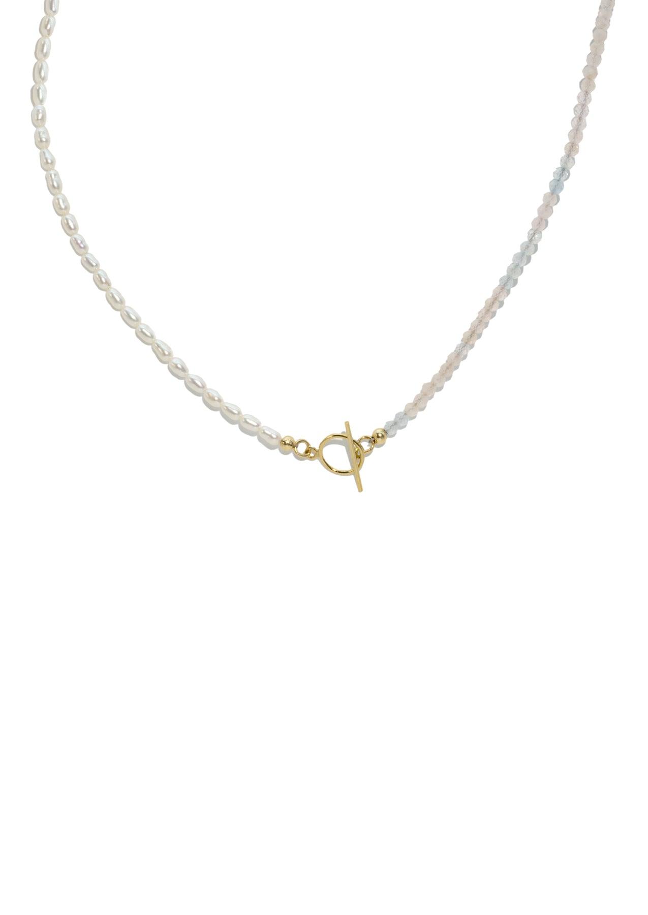 The Amaryllis Morganite and Aquamarine 14ct Gold Filled Necklace