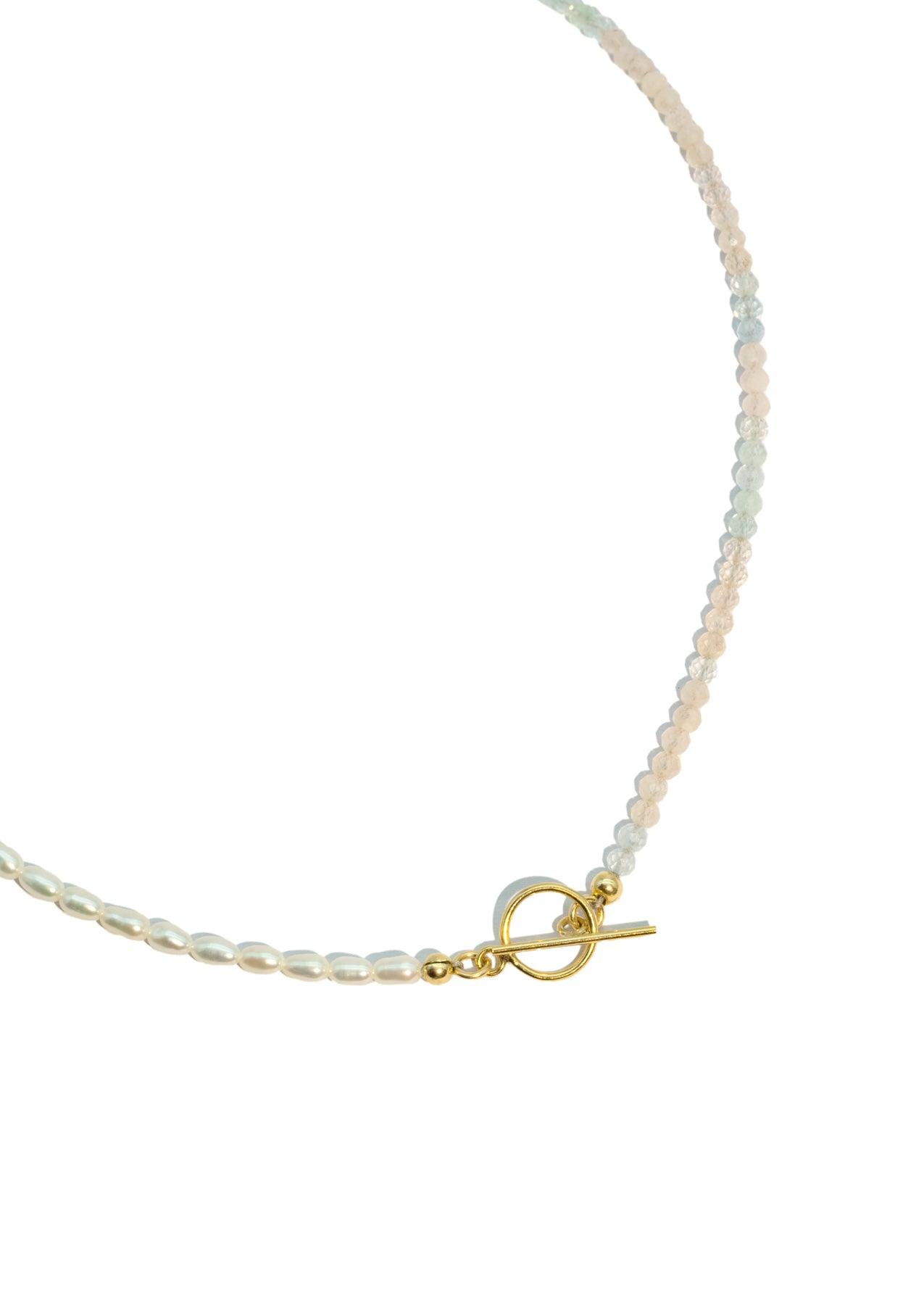 The Amaryllis Morganite and Aquamarine 14ct Gold Filled Necklace