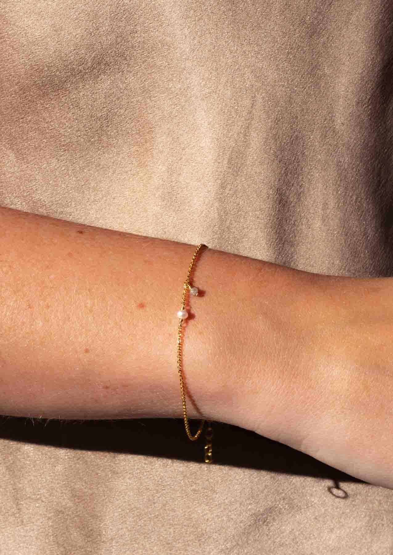 The Gold Petrichor Salt & Pepper Diamond Bracelet