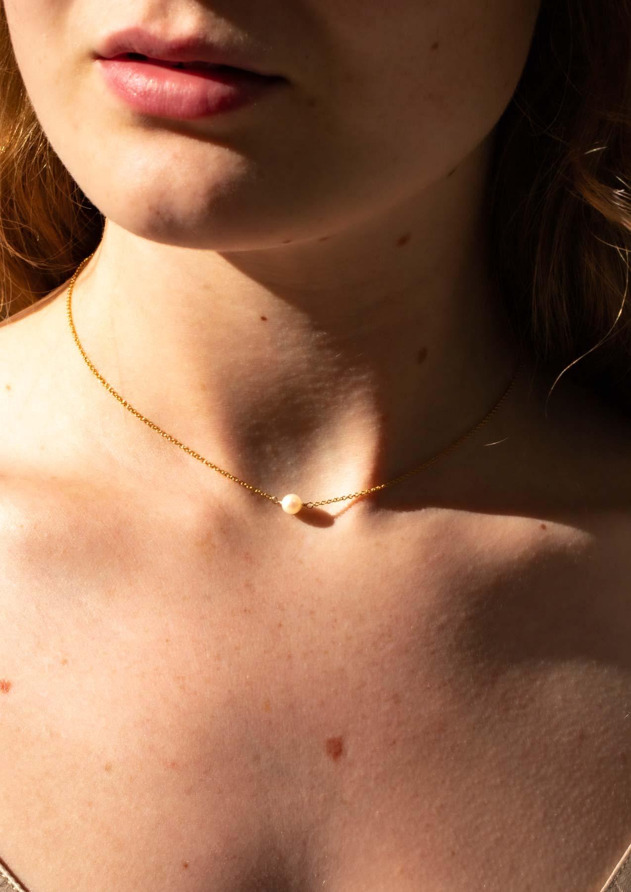The Raindrop Pearl 14ct Gold Vermeil Necklace