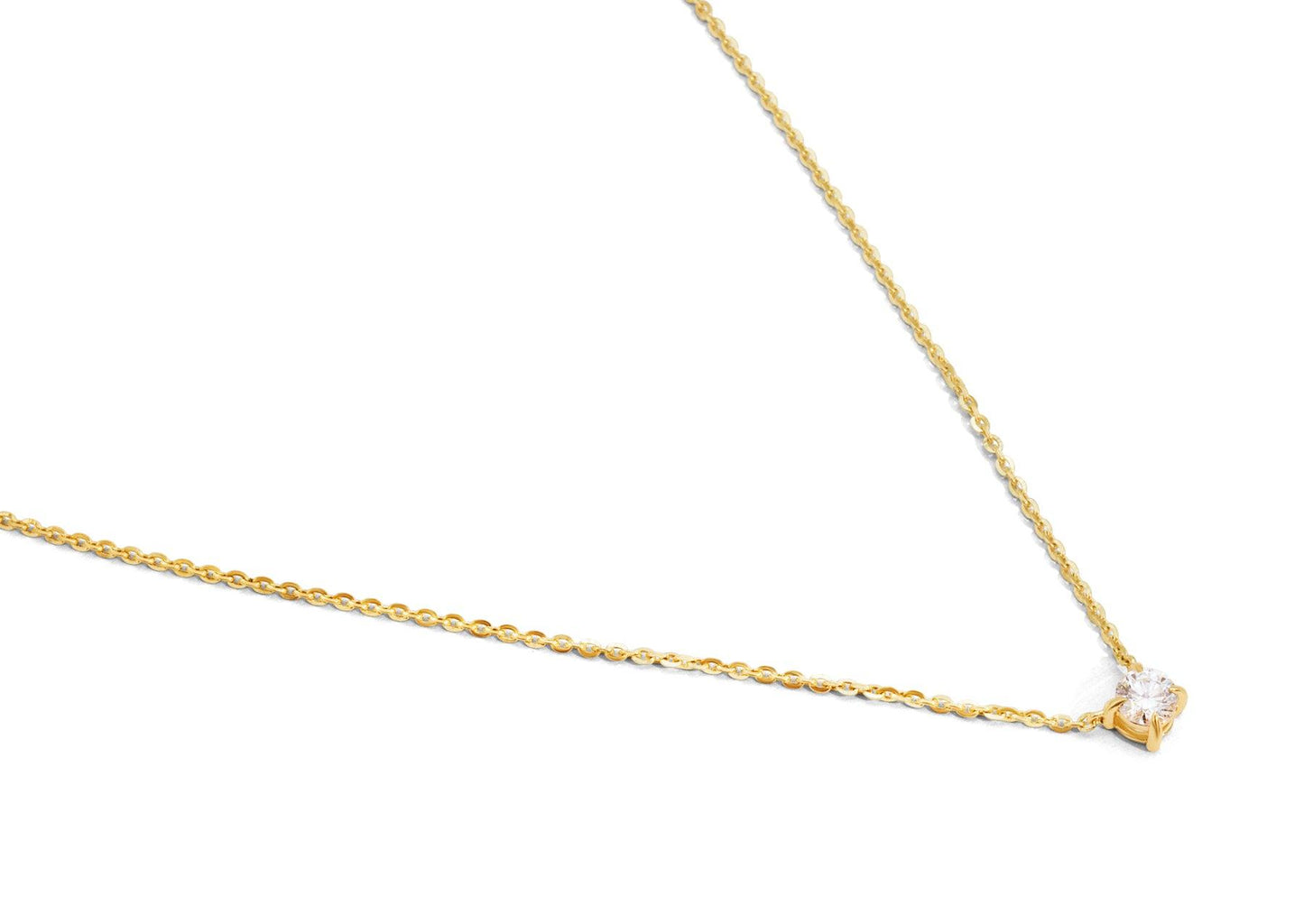 The Eve 0.3ct Round Cultured Diamond 10ct Solid Gold Necklace