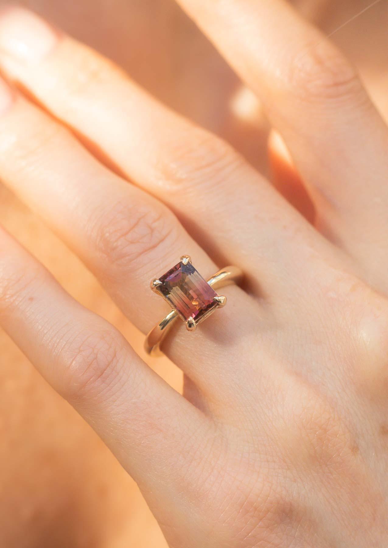 The June 3.25ct Honey Tourmaline Ring