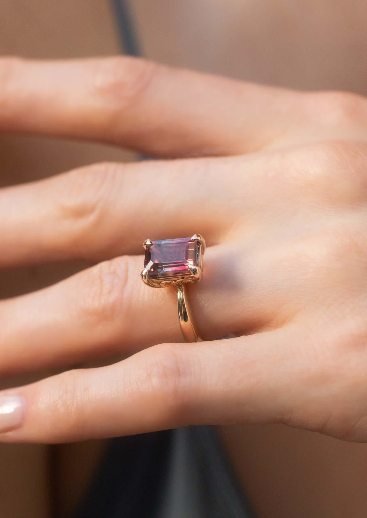 The June 3.25ct Honey Tourmaline Ring