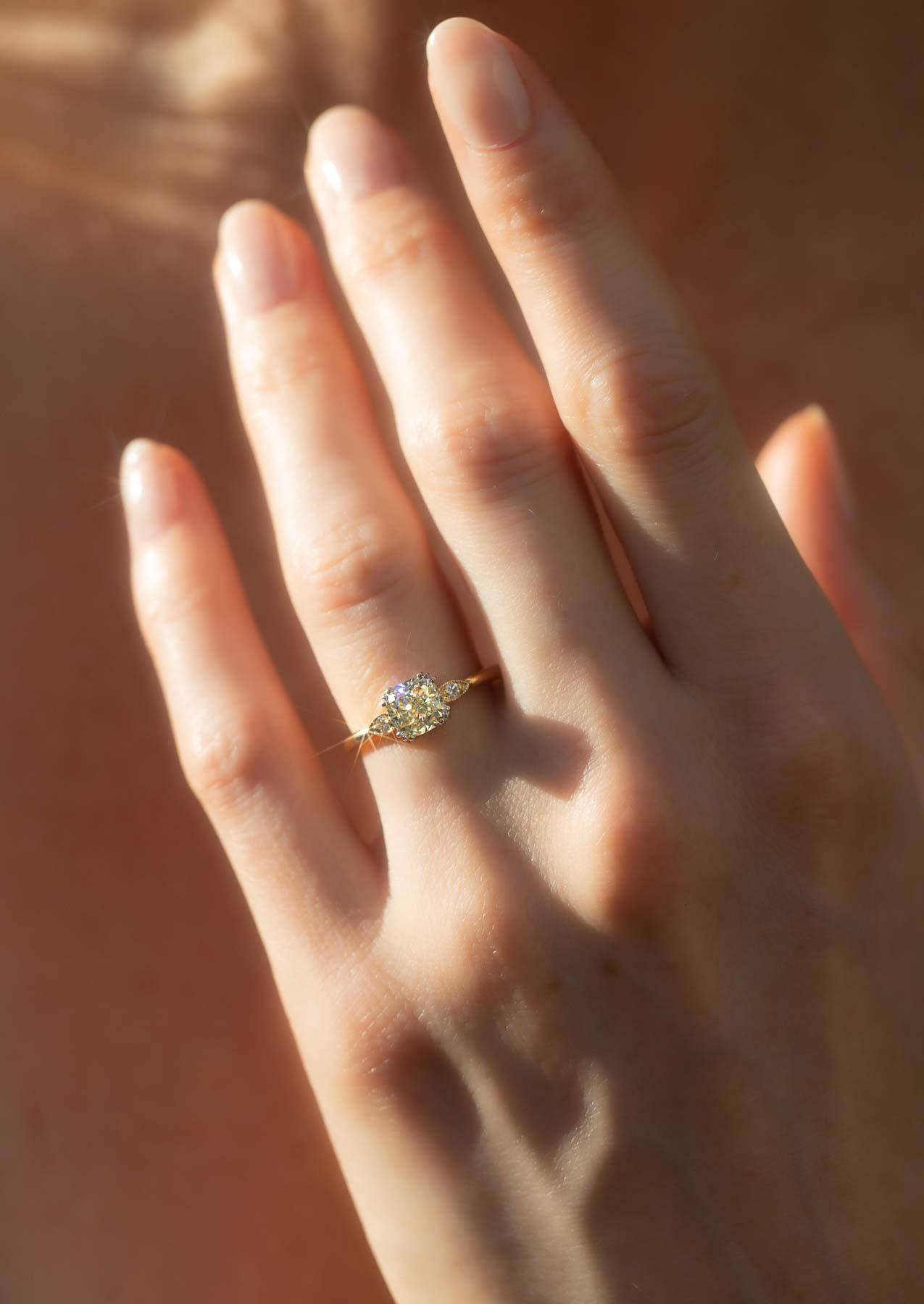 The Penelope 1.32ct Yellow Diamond Ring