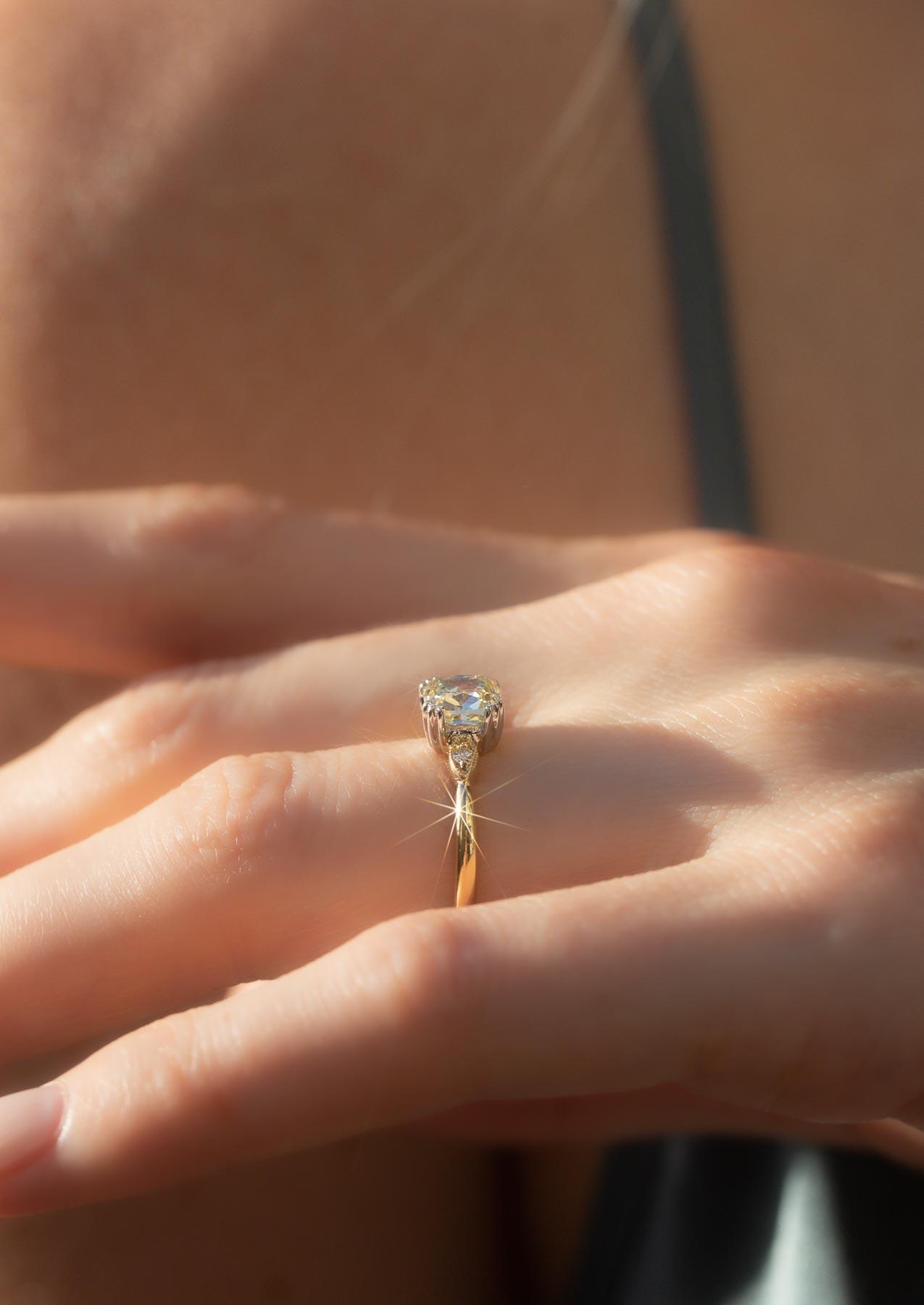 The Penelope 1.32ct Yellow Diamond Ring