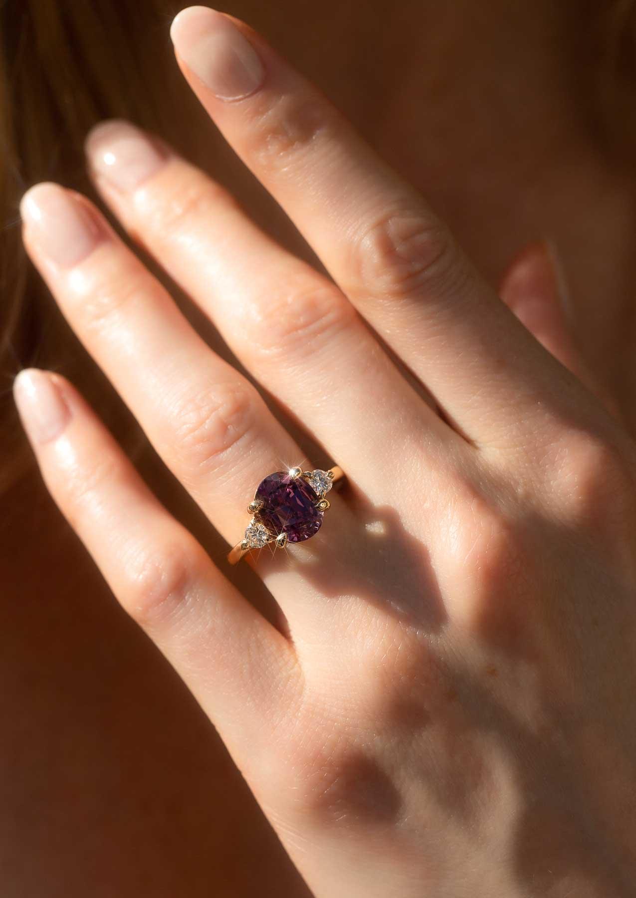 The Ada 4.5ct Plum Spinel Ring
